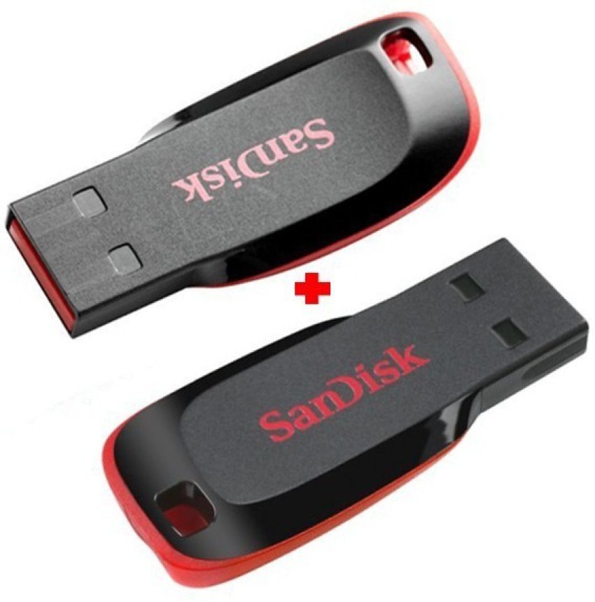  Sandisk Cruzer Glide USB Flash Drive, 64 GB, Black/Red