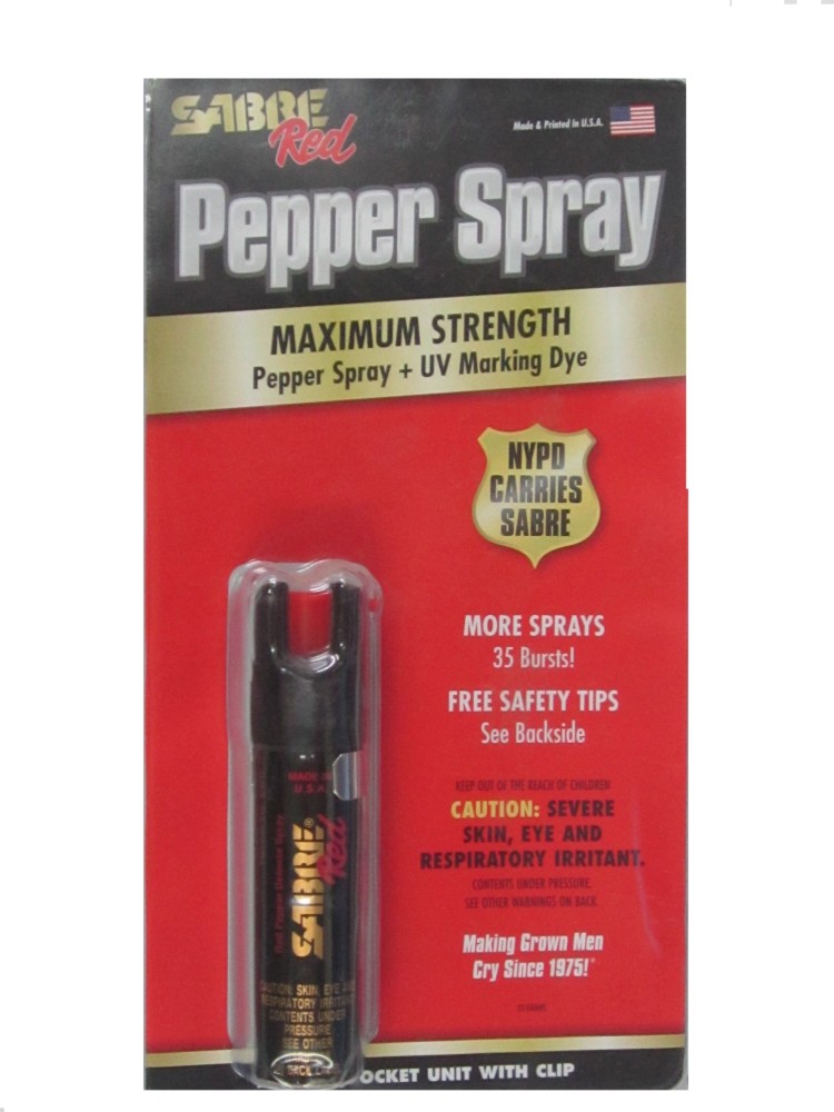 SABRE Advanced Pepper Spray, 3-in-1 Formula Contains Maximum Strength Pepper  Spray, CS Military Tear