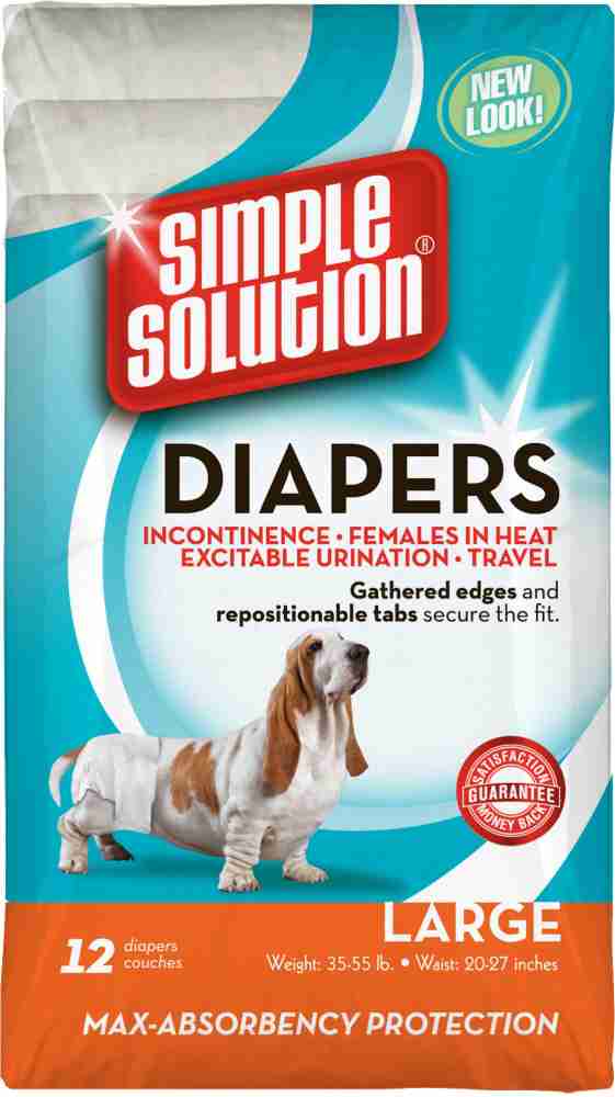 Simple solution dog diapers large sale