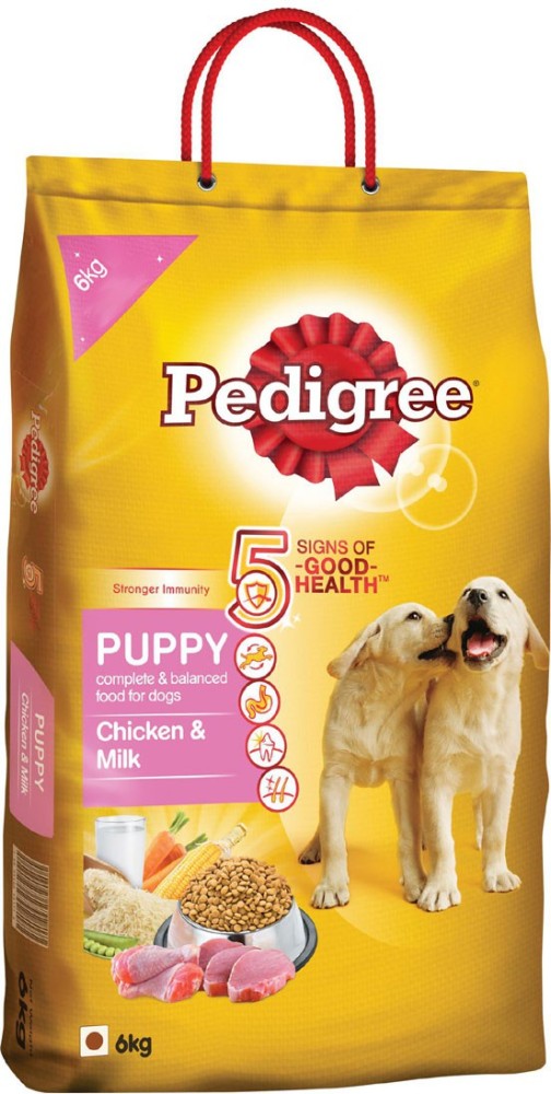 Pedigree puppy chicken hot sale and milk 6kg