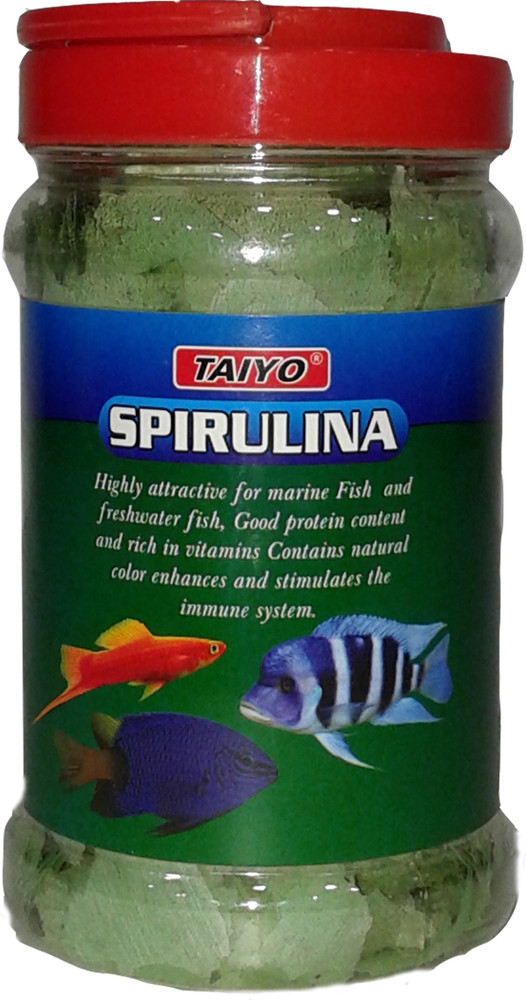 TAIYO Spirulina Flake Fish Food 100gm Fish 0.055 kg Dry New Born