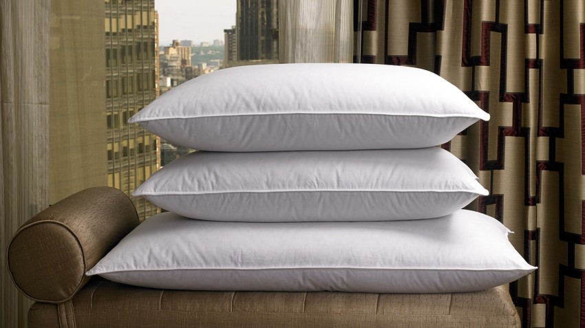 LINENWALAS Down Feather Solid Sleeping Pillow Pack of 1