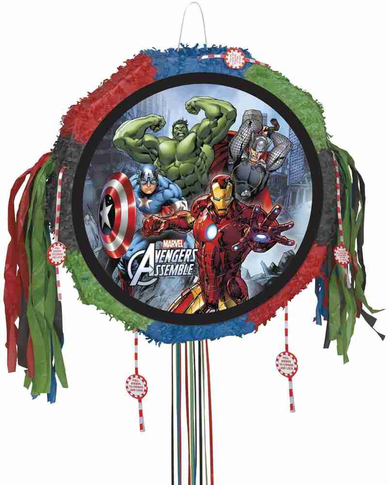 Unique Avengers Pull String Pinata - 18 x 18, 1 Pc