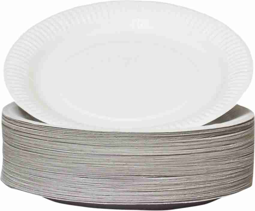 9 White Paper Plates - 100 Pieces