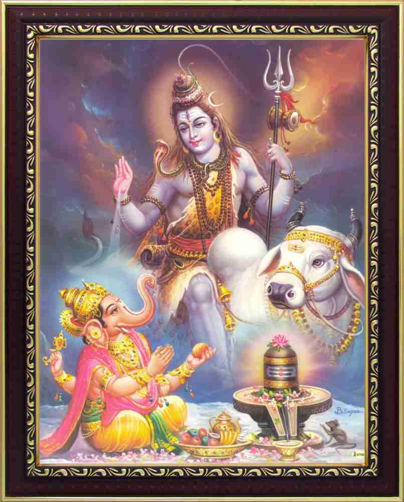god ganesha with shiva