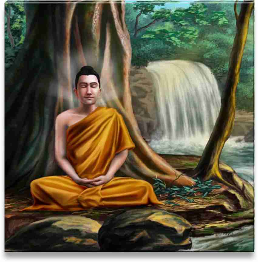 Buddha Painting Meditation Original Art Indian Artwork Spiritual