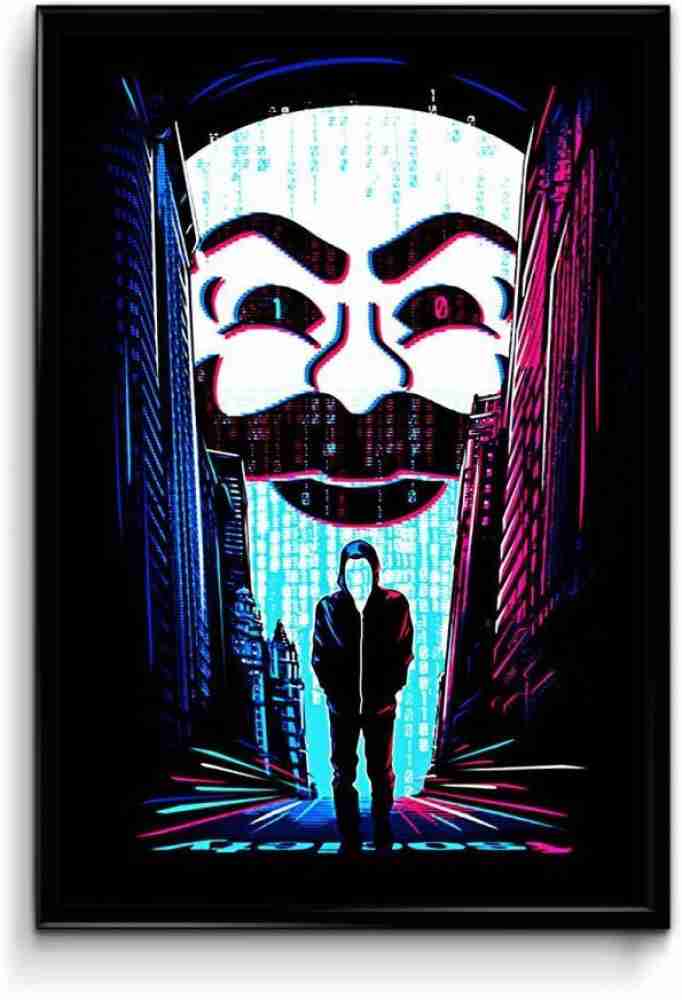 Smoky Design mr robot fsociety wallpaper Poster Price in India