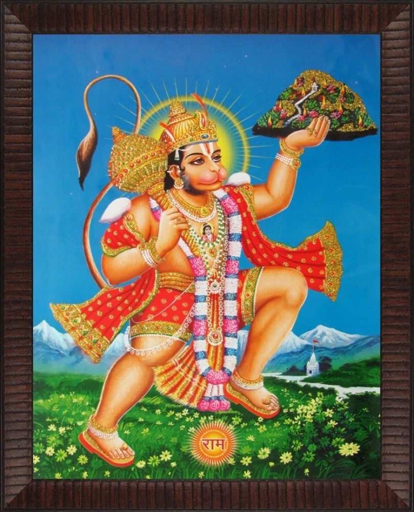 Lord Hanuman Carrying Sanjivani / Hanumanji Poster Paper Print ...