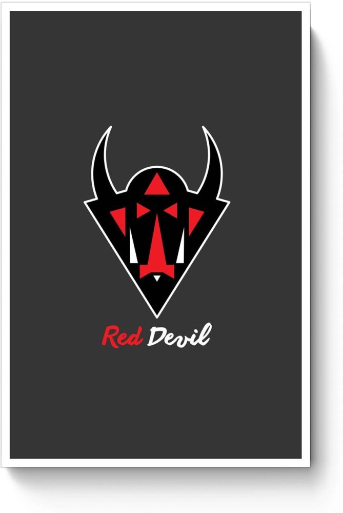 PosterGuy Red Devil Poster Devil, Red, Black, Geometric, Shapes