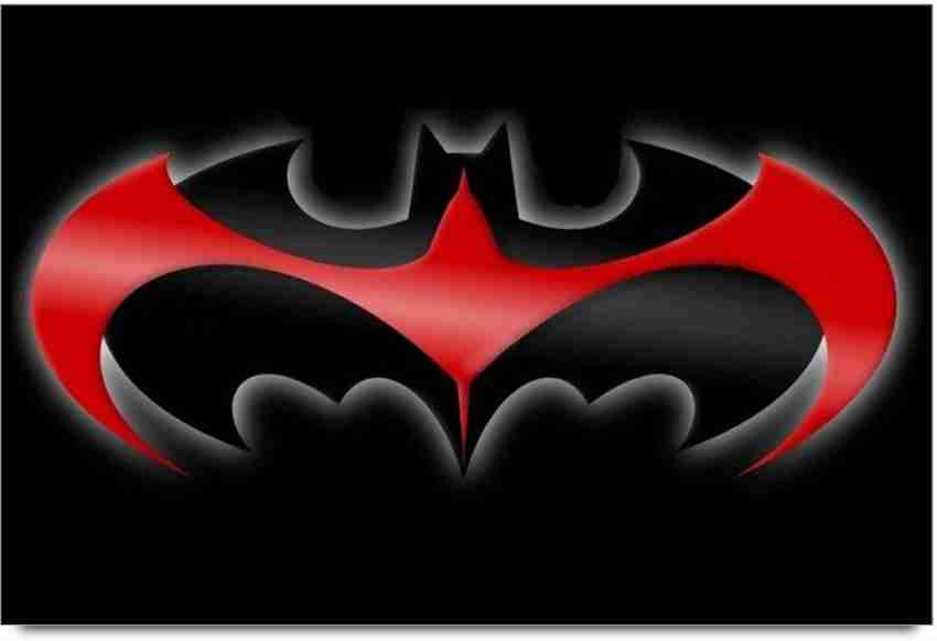 batman logo black and red