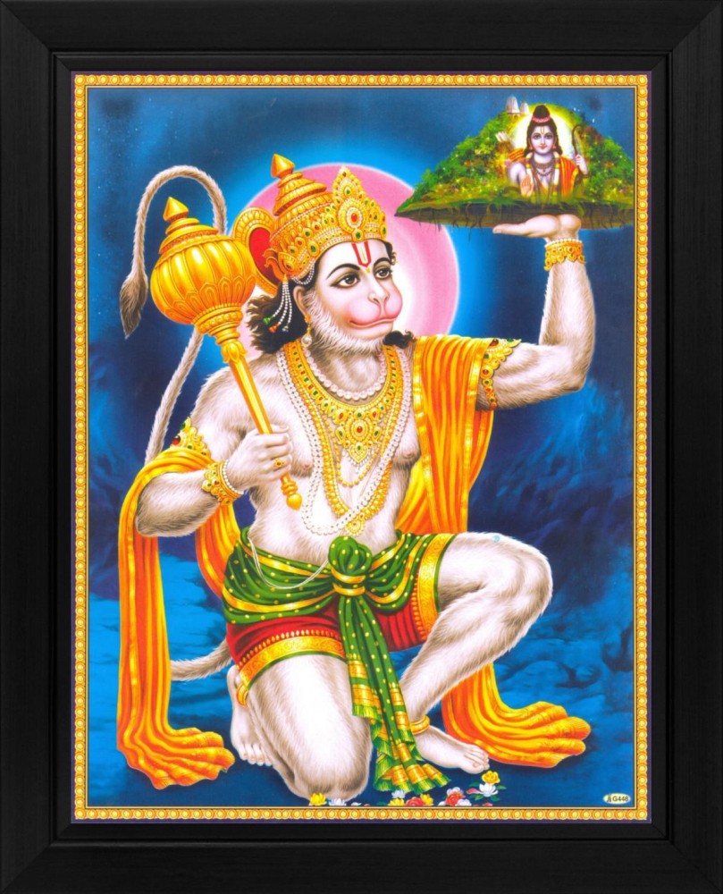 Lord Hanuman Carrying Sanjivani / Hanumanji Poster Paper Print ...
