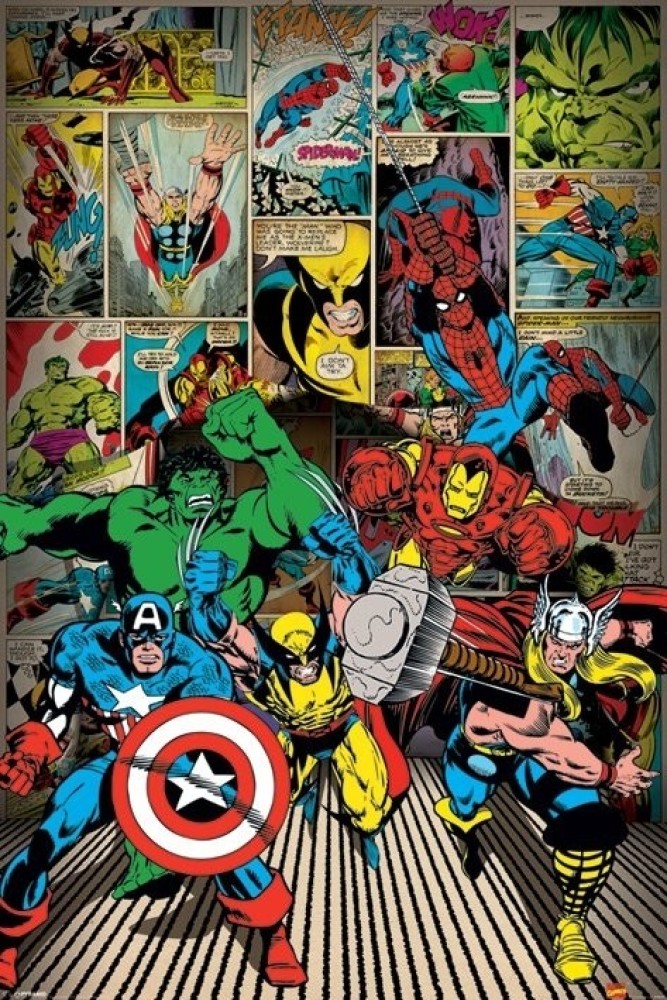 Comics Marvel HD POSTER PRINT ON 36X24 INCHES Photographic Paper - Art &  Paintings posters in India - Buy art, film, design, movie, music, nature  and educational paintings/wallpapers at