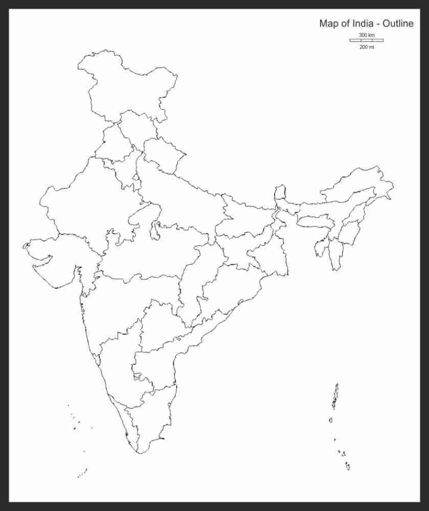 Map Of India Outline Stock Illustration Of Silhouette , 59% OFF