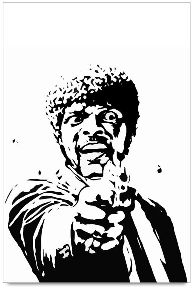 Pulp Fiction Weihnachtskarte – Samuel L. Jackson, Humorvoll, 20,5x13,5 Cm Mit Umschlag