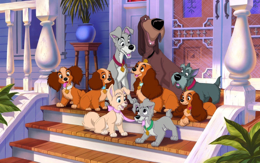 Lady and clearance the tramp wallpaper