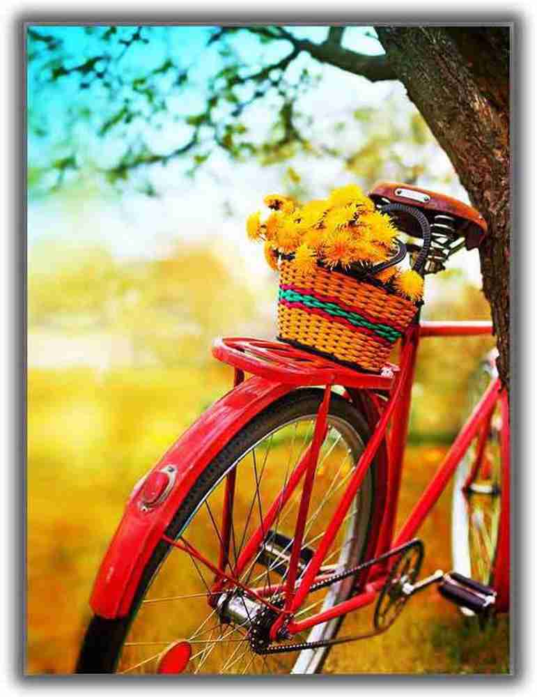 Vintage bicycle painting top