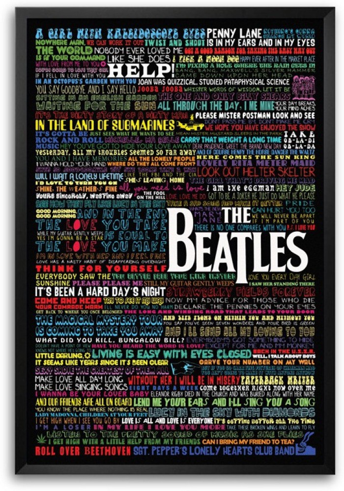 The Beatles Tell Me Why Song Lyric Music Wall Art Print - Song