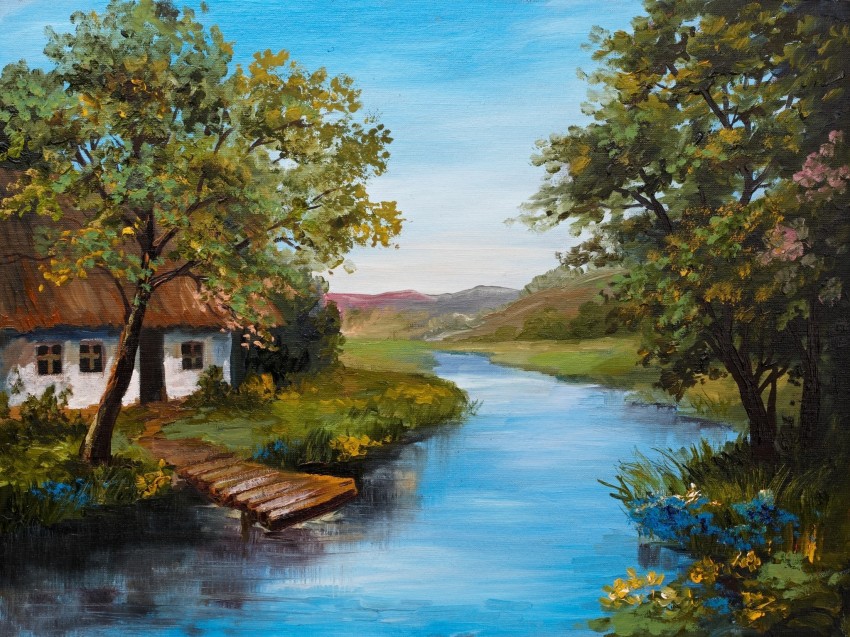 Nature Painting Canvas Art - Nature posters in India - Buy art, film, design,  movie, music, nature and educational paintings/wallpapers at