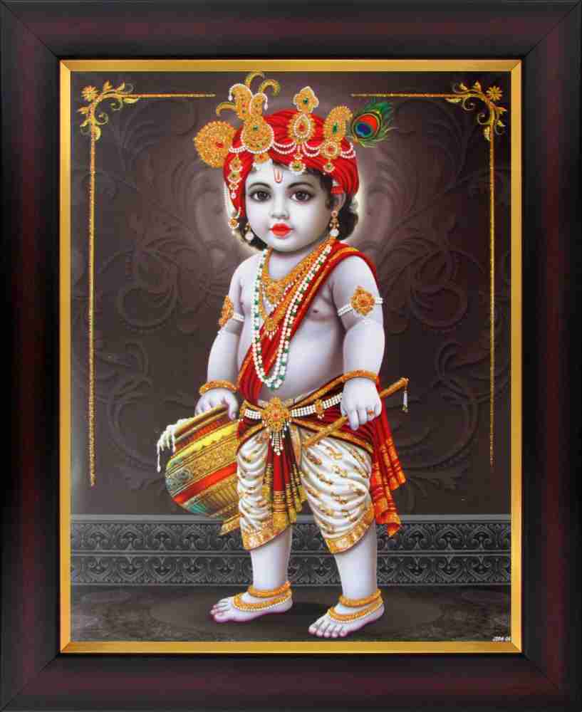 Lord Krishna / Baby Krishna / Bal Gopal Poster Paper Print - Art ...