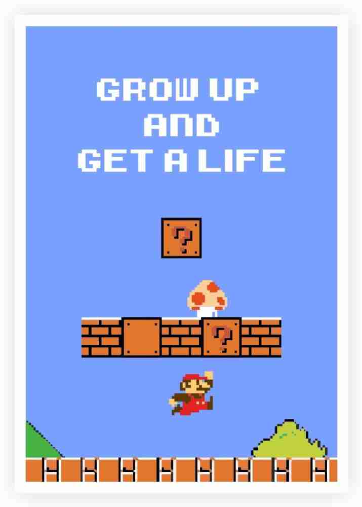 Life Is A Game Mario Video Game Typography Quotes Poster Paper Print - Lab  No.4 posters - Quotes & Motivation posters in India - Buy art, film,  design, movie, music, nature and