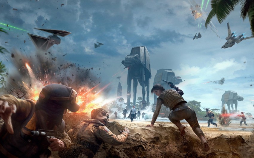 Star Wars Battlefront Rogue One Scarif 4K ON FINE ART PAPER HD