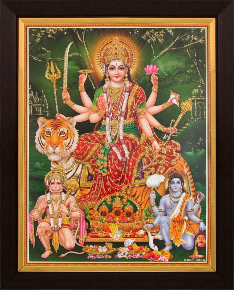 Goddess Ambaji / Amba / Ambe mata Poster Paper Print - Art ...