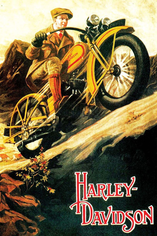 Harley davidson top vintage poster