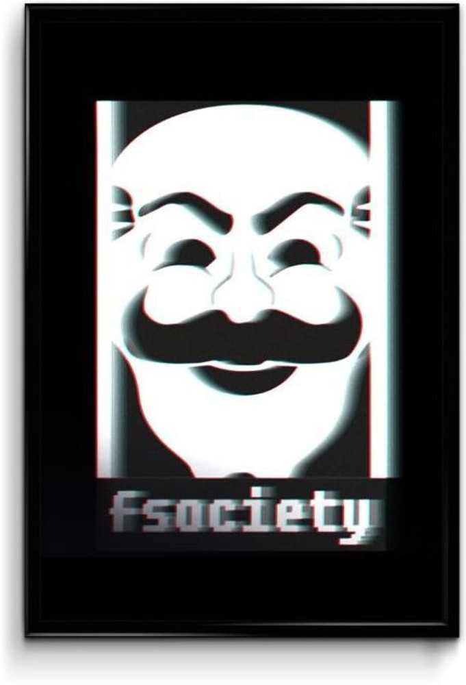 Smoky Design mr robot fsociety wallpaper Poster Price in India