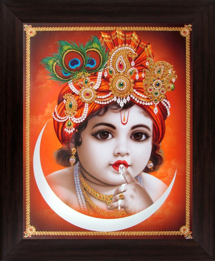 Lord Krishna / Baby Krishna / Bal Gopal Poster Paper Print - Art ...