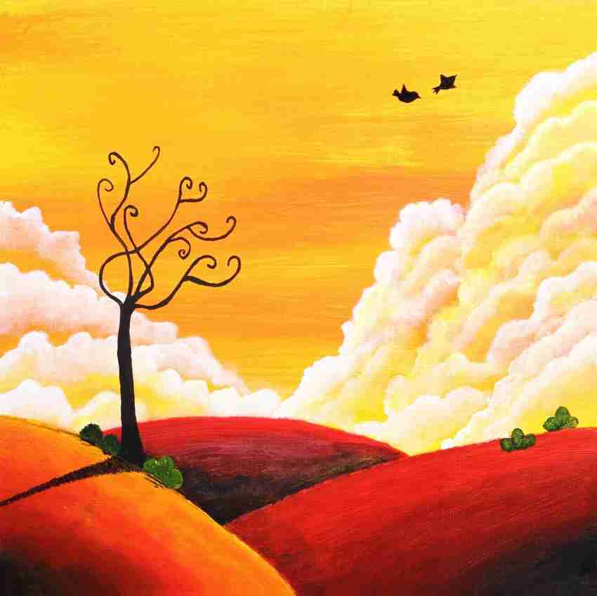 Art Factory Abstract Modern Art Tree Landscape Painting (12x 18) Canvas  Art - Nature posters in India - Buy art, film, design, movie, music, nature  and educational paintings/wallpapers at