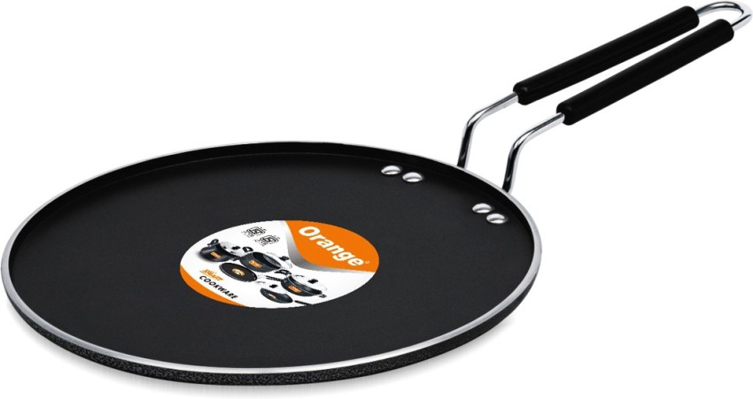 Orange Black Non Stick Dosa Tawa, Size: 5inch