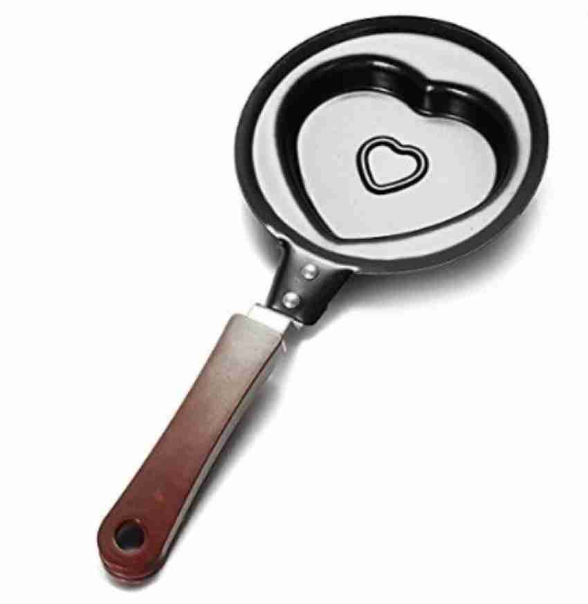 1pc Mini Frying Pan With Heart Or Star-shaped Non-stick Cooking