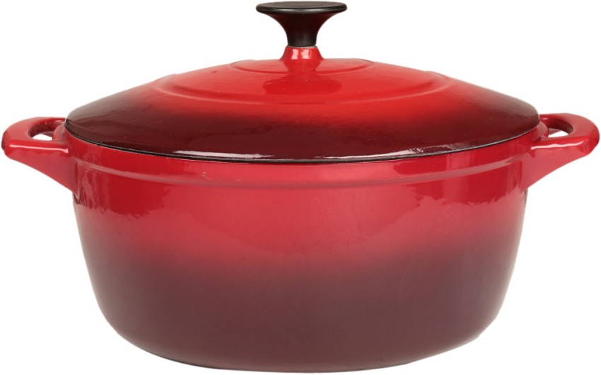 Meyer Pre-Seasoned Cast Iron Dutch Oven, Biryani Pot, Cast Iron Casserole  With Heavy Bottom, Cooking Pot With Lid, Biryani Pot Induction Bottom, Stew  Pot