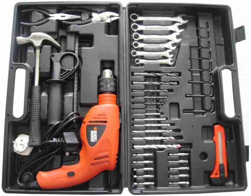 Black Decker Hammer Drill Kit Power Hand Tool Kit Price in