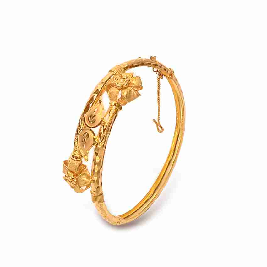 Senco Gold Floral Yellow Gold 22kt Bangle Price in India Buy Senco Gold Floral Yellow Gold 22kt Bangle online at Flipkart