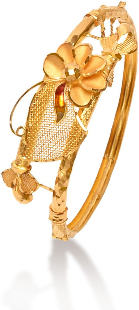 Senco Gold Floral Yellow Gold 22kt Bangle Price in India Buy