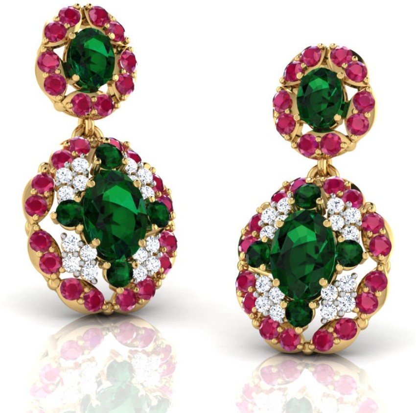 Caratlane emerald online earrings