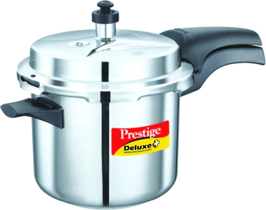 Prestige Deluxe Stainless Steel Mini Handi Pressure Cooker, 3.3-Liter