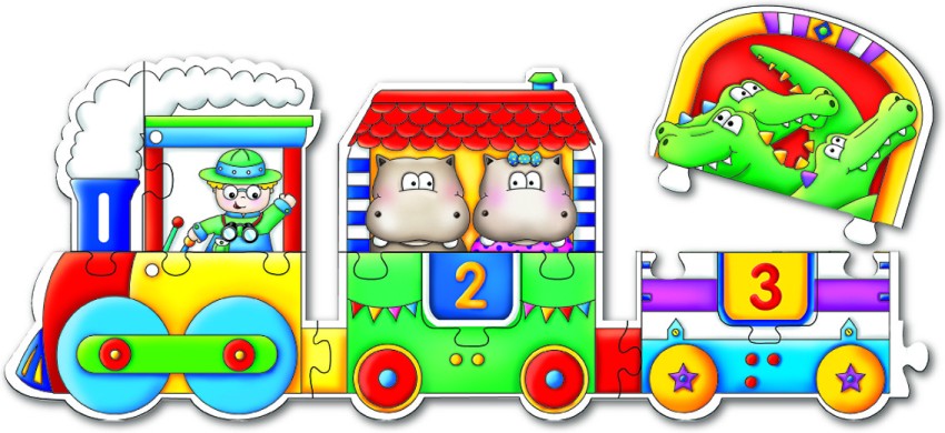 The Learning Journey Puzzle Doubles - Giant ABC & 123 Trains Floor