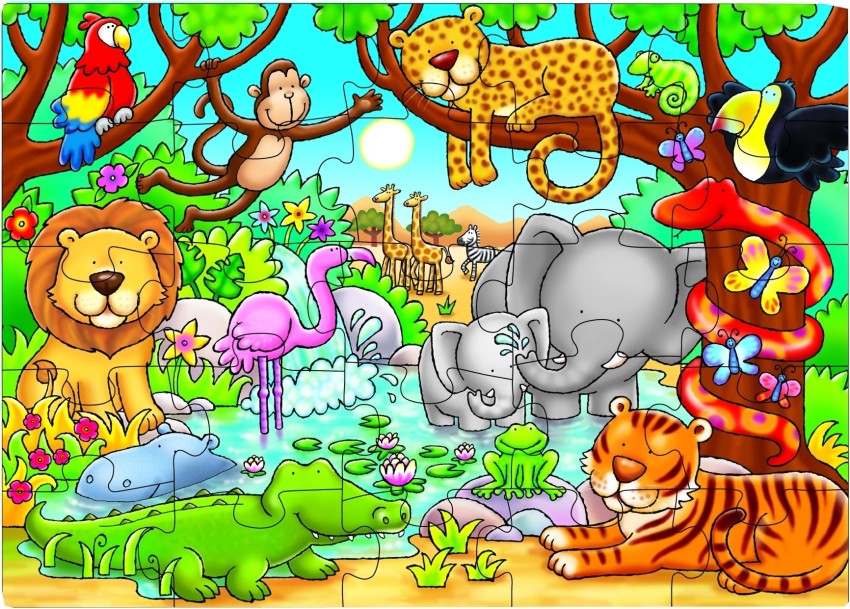 Orchard Toys Who's in the Jungle? - Who's in the Jungle? . Buy Wild Animals  toys in India. shop for Orchard Toys products in India. Toys for 3 - 6  Years Kids.