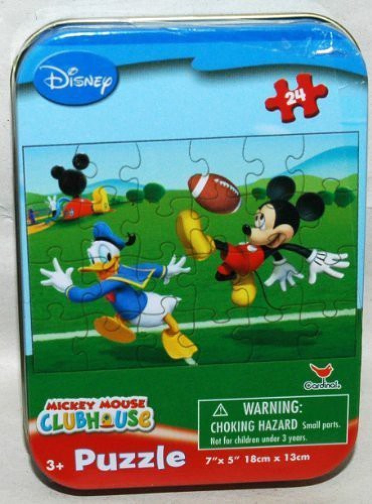 DISNEY Mickey Mouse Clubhouse 24-Piece Jigsaw in a Tin - Football