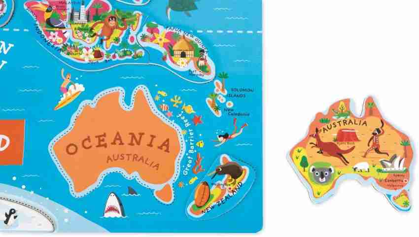 Janod Magnetic World Puzzle English Edition - Magnetic World Puzzle English  Edition . Buy Puzzle toys in India. shop for Janod products in India.