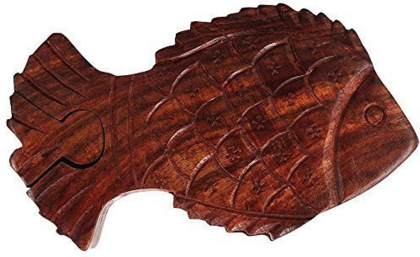 Shalinindia Fish Mystery Puzzle Game And Trinket Box For Kids Handmade  Wooden Jewelry Box Unique Gift For Children And Teens - Fish Mystery Puzzle  Game And Trinket Box For Kids Handmade Wooden