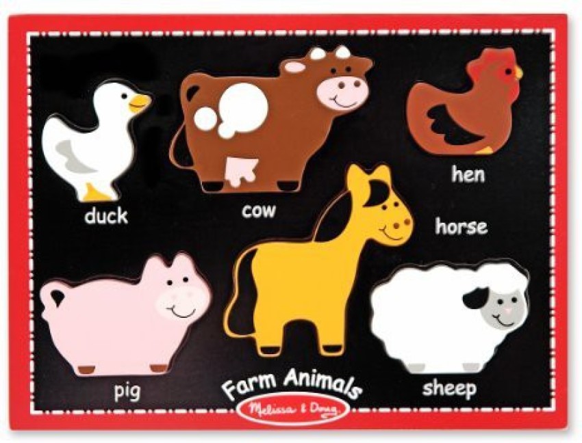 Melissa and doug store chunky puzzle farm animals