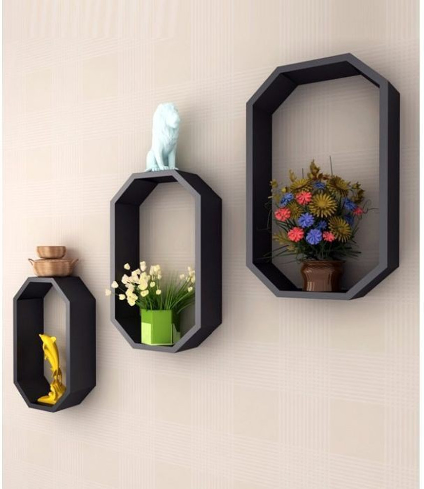 Onlineshoppee wooden outlet wall shelf