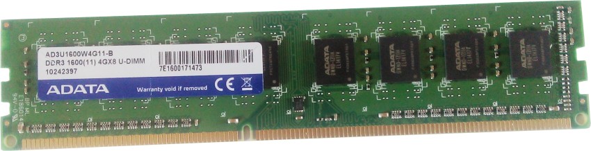 ADATA Premier DDR3 4 GB PC DRAM (AD3U1600W4G11-B/AD3U1600W4G11-R