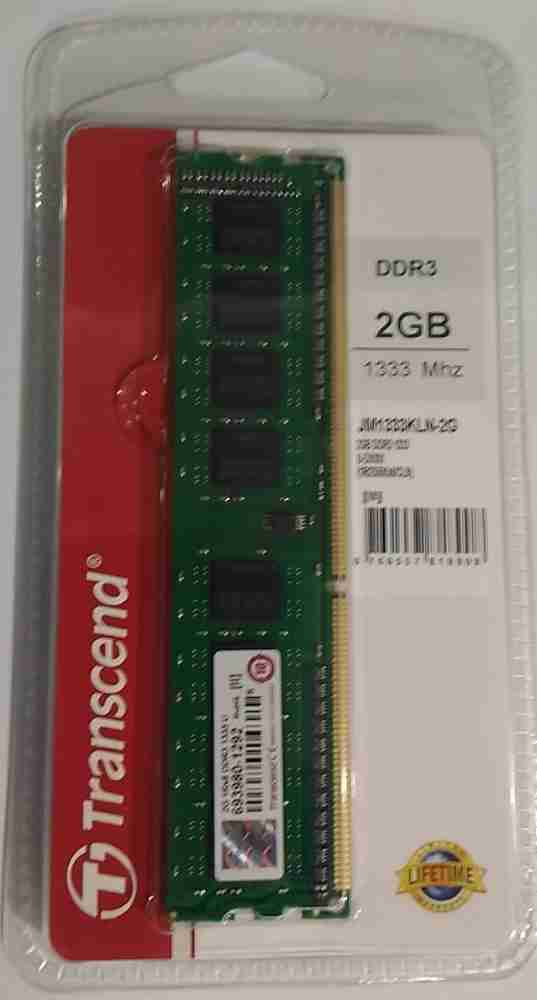 Transcend DDR3-1333/PC3-10600 DDR3 2 GB PC DRAM (JM1333KLN-2G