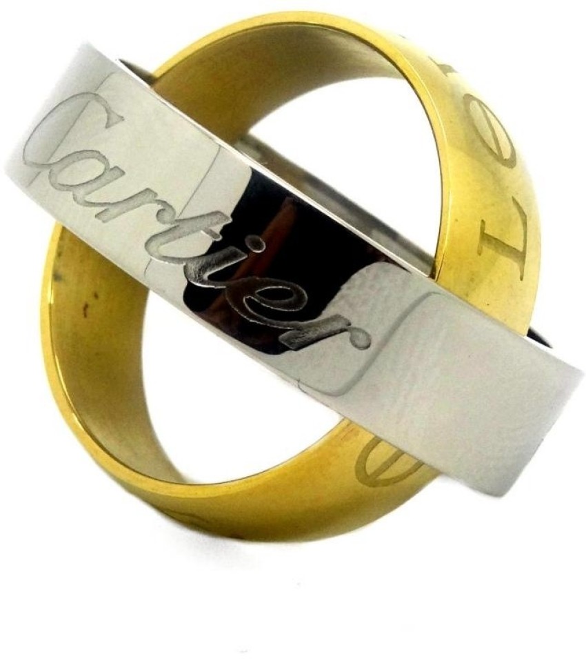 London Jewels Cartier Stainless Steel Silver Gold Plated Ring