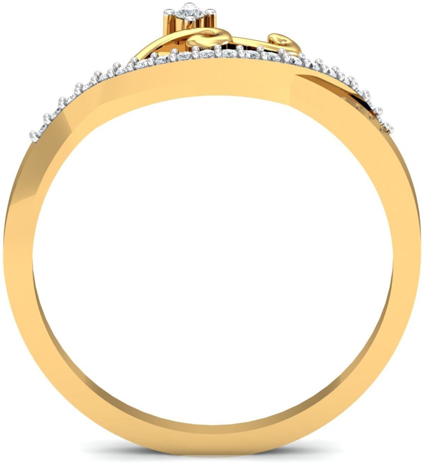 Diamonddad Crook Swirly Diamond 18kt Diamond Yellow Gold ring Price in  India - Buy Diamonddad Crook Swirly Diamond 18kt Diamond Yellow Gold ring  online at