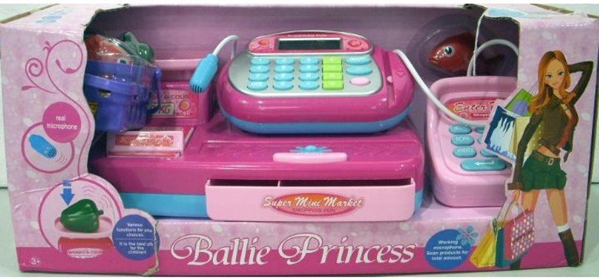 Barbie cash shop register with microphone
